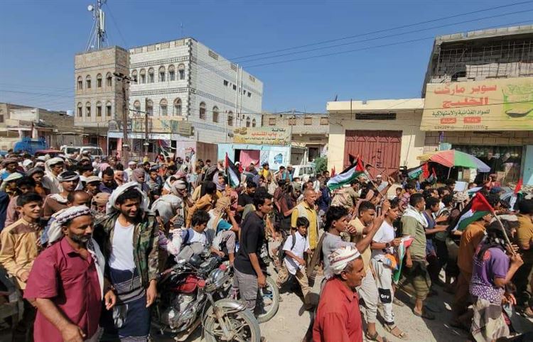 خروج مسيرة جماهيرية حاشدة في مودية تضامناً مع الشعب الفلســ طيني (بيان)