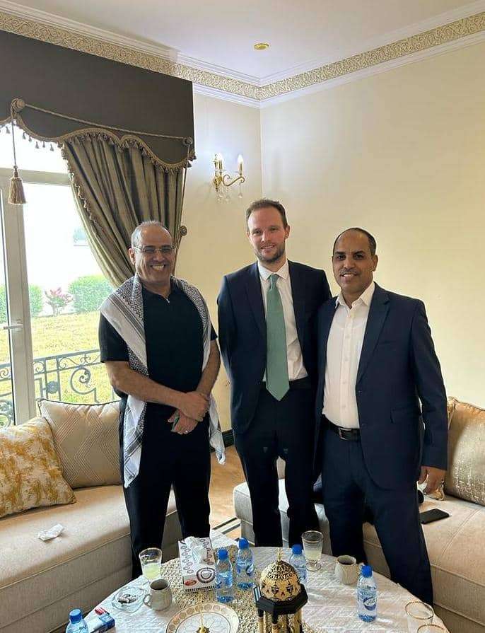 الميسري يستقبل مدير برنامج الشرق الأوسط بالمعهد الأوروبي للسلام