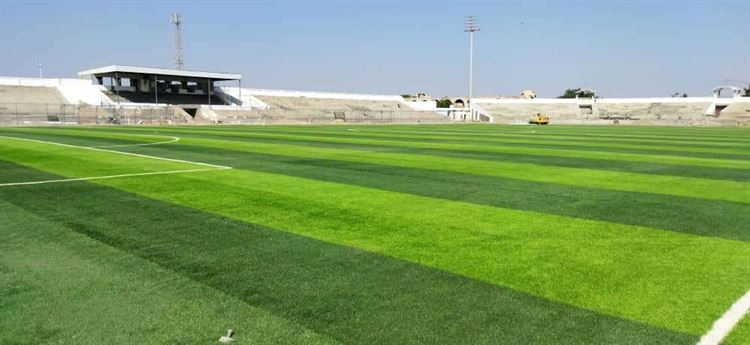 وصول مستلزمات تعشيب ملعب الشهداء بأبين وإنجاز 85٪ من إعادة تأهيله