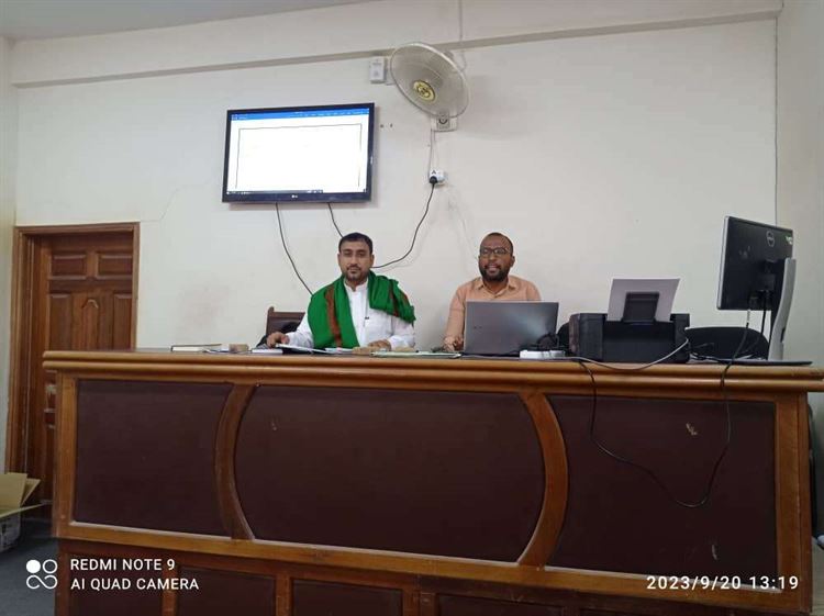 القسم الجنائي بمحكمة القطن يواصل العمل بكتابة محاضر الجلسات الكترونياً