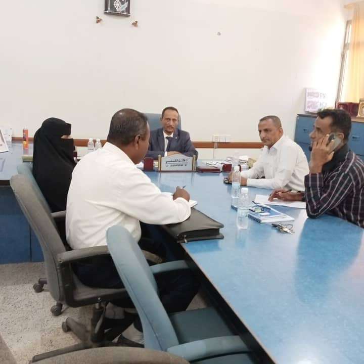 عميد كلية مجتمع أبين التقنية يكلف فريق من الكلية بزيارة كلية مجتمع عدن التقنية