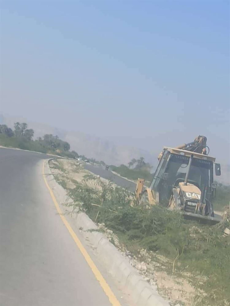 شرطة السير بالقطن تنفذ حملة لازالة الاشجار بجانبي الطريق الرئيسي