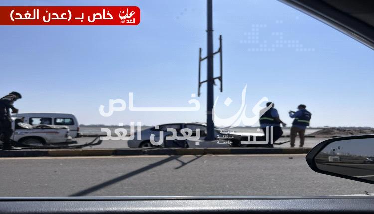 حادث مروري في خط الجسر بعدن
