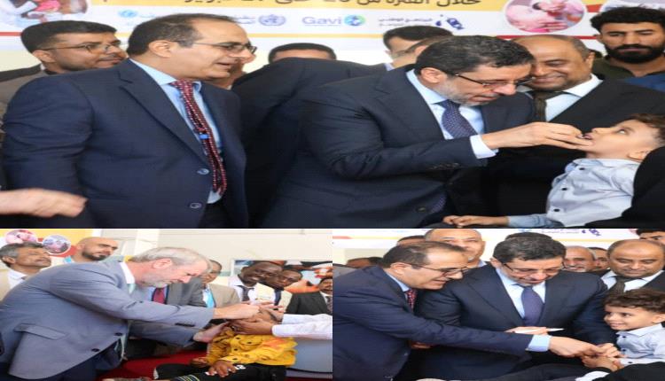 عدن .. رئيس مجلس الوزراء يدشن حملة التحصين الطارئة ضد مرض شلل الاطفال