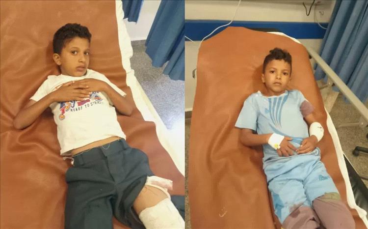 انفجار مقذوف حربي يتسبب في إصابة طفلين بتعز