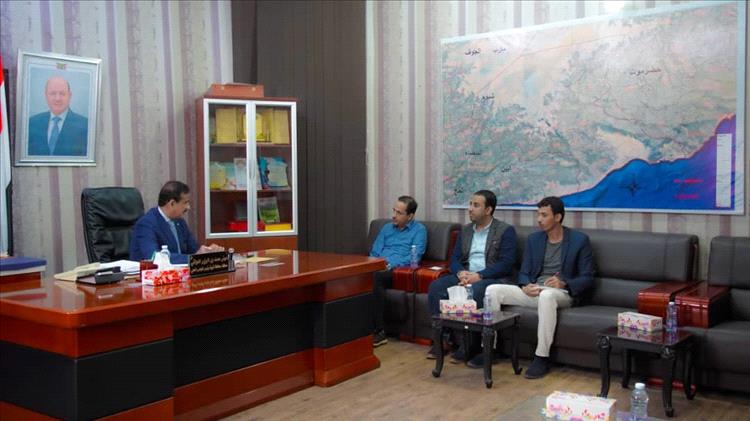 محافظ شبوة يلتقي بقيادة مشروع اطباء بلاحدود البلجيكية بالمحافظة .