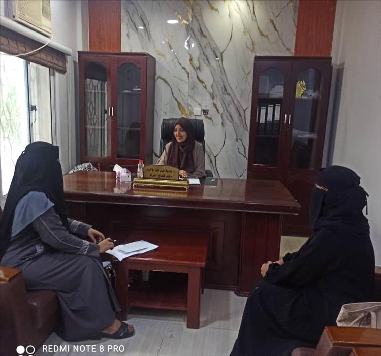 لقاء تنسيقي بين مدير مركز المرأة في جامعة لحج ووكيل قطاع المرأة في وزارة الشباب والرياضة