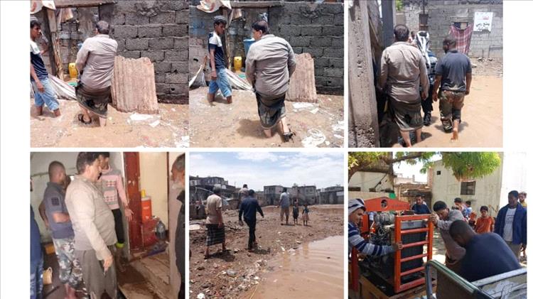 الجبلي يتفقد أحياء الحوطة ويشيد بجهود المحافظ تركي في مواجهة آثار الأمطار