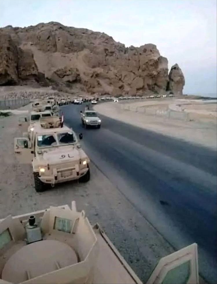 تحركات عسكرية في منطقة العيون بحضرموت باتجاه الهضبة وسط توتر متصاعد