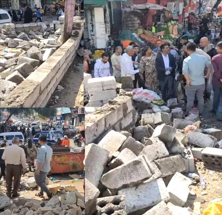 مدير عام «القاهرة» يشرف على إزالة الاستحداثات المخالفة في مثلث مدخل شارع المسبح 