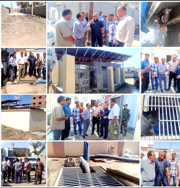 نائب المحافظ: السلطة المحلية بعدن عازمة على إنهاء مشاكل الصرف الصحي بمديرية خور مكسر مع نهاية العام الجاري
