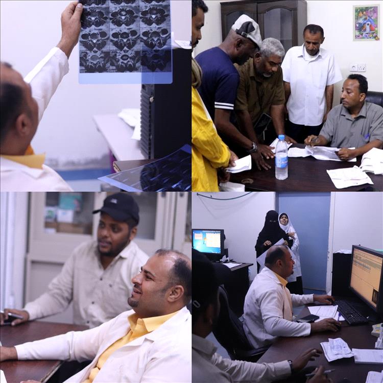 قسم الرنين المغناطيسي بمستشفى باصهيب العسكري العام يواصل خدمة الإنسانية للمرضى