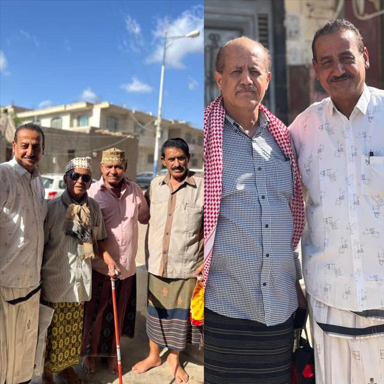 فنان الثورة العطروش والنائب البرلماني خالد شائف والمناضلان القعطبي وأحمد قاسم في مقدمة معزّي جمال عوض بمنتدى اليابلي 