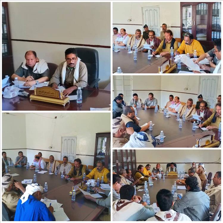 المكتب التنفيذي بمديرية بيحان يختتم العام 2025م بمناقشة القضايا الخدمية والتنموية