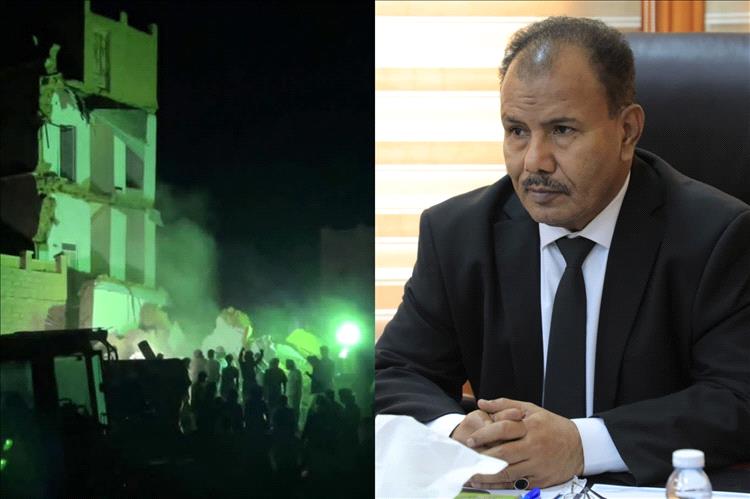 العامري يوجه بتكثيف جهود البحث والإنقاذ وتقديم الرعاية الصحية لضحايا حادثة انهيار مبنى سكني بمديرية رخية