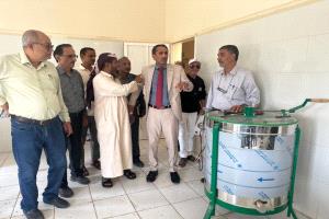 فريق من وزارة الزراعة والأسماك يتفقد محطة أبحاث الكود الزراعية بأبين