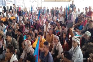 حشود جماهيرية من أبناء سرار يافع تشارك في اعتصام زنجبار دعماً لاستعادة دولة الجنوب