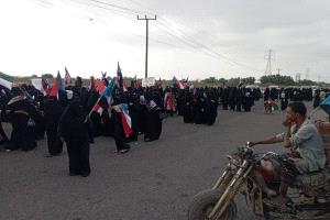 جماهير نسوية حاشدة في الحسيني بلحج تطالب بإعلان الدولة الجنوبية