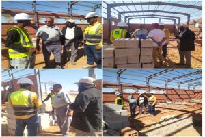 مدير عام الصحة بالمهرة يطلع على سير أعمال مشروع إنشاء مستودعات التحصين الصحي بالمحافظة