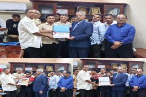 محافظ لحج يكرم أبطال الجودو الحائزين على المراكز الأولى في البطولات العربية