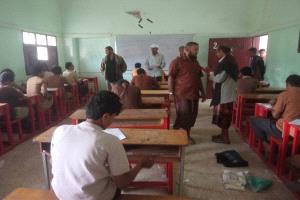 مدير مكتب التربية والتعليم بمديرية مودية يتفقد ختام امتحانات الفصل الدراسي الأول