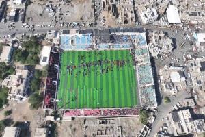 صور جوية لاحتفال حوطة لحج بذكرى 30 نوفمبر في ملعب معاوية