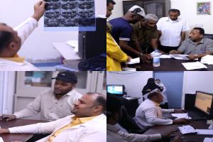 قسم الرنين المغناطيسي بمستشفى باصهيب العسكري العام يواصل خدمة الإنسانية للمرضى