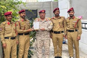 خريجون من الكلية الحربية يكرّمون قائد محور أبين وقائد اللواء الأول حماية رئاسية العميد سند الرهوة