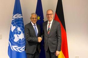 نائب وزير الخارجية يبحث مع وزير الدولة الالماني تعزيز التعاون التنموي