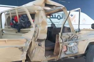 حادث مروري في خط العبر يودي بحياة جنديين ويصيب 5 آخرين من قوات درع الوطن