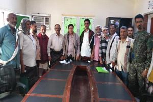 اجراء عملية الاستلام والتسليم بين الصبيحي والجبلي في مديرية الحوطة