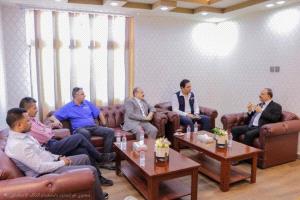 الوزير حُميد يبحث مع المنسق الاممي لمكافحة المخدرات والجريمة سُبل دعم قطاعات النقل