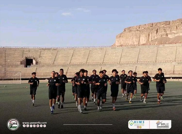 منتخبنا الوطني تحت ٢٣ يواصل تحضيراته في سيئون ويستعد لأولى تجاربه الودية بوادي حضرموت