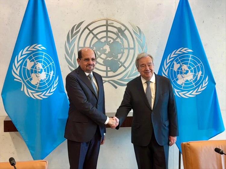 الزنداني يبحث مع غوتيريش مستجدات الأوضاع في بلادنا ويطالب بموقف دولي ضد انتهاكات الحوثيين
