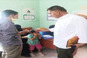 تدشين حملة التطعيم ضد شلل الأطفال بمديرية يهر