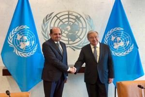 الزنداني يبحث مع غوتيريش مستجدات الأوضاع في بلادنا ويطالب بموقف دولي ضد انتهاكات الحوثيين