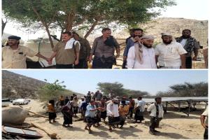 لحج..قيادة المديرية في زياره لمنطقة المشاريج بطور الباحة