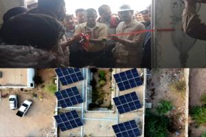 مدير عام مديرية حبان يدشن العمل  لمنظومة الطاقة الشمسية في مستشفى حبان