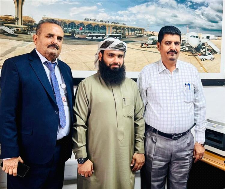 المقدم الجعدني يبحث مع مدير مطار عدن تعزيز جهود مكافحة تهريب المخدرات