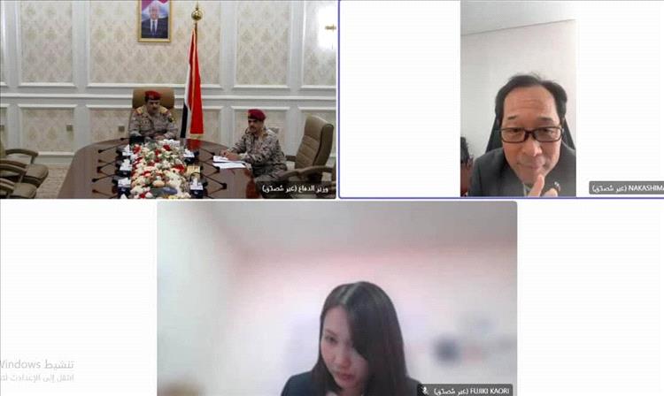 وزير الدفاع يبحث مع السفير الياباني مستجدات الاوضاع في اليمن