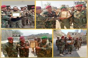 ركن التوجيه المعنوي في قوات حزام يافع الأمني ينفذ زيارة ميدانية لعددٍ من القطاعات والنقاط الأمنية