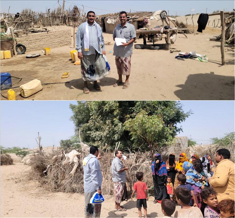 بتمويل من فاعل خير .. "تراحم و لحظة أجر" يوزعان زكاة المال للمحتاجين بأبين
