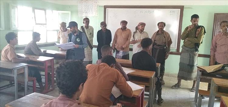 تدشين الامتحانات النهائية للشهادة الثانوية العامة للعام الدراسي 2025/2024م بمديرية المحفد