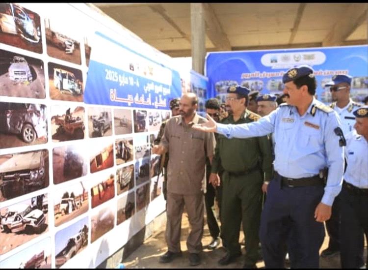 الباكري يفتتح معرض الصور التوعوي بمناسبة أسبوع المرور العربي بمأرب