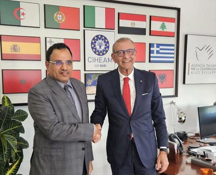 الوزير السقطري يبحث مع المركز الدولي للدراسات الزراعية لمنطقة البحر الأبيض المتوسط التعاون المشترك
