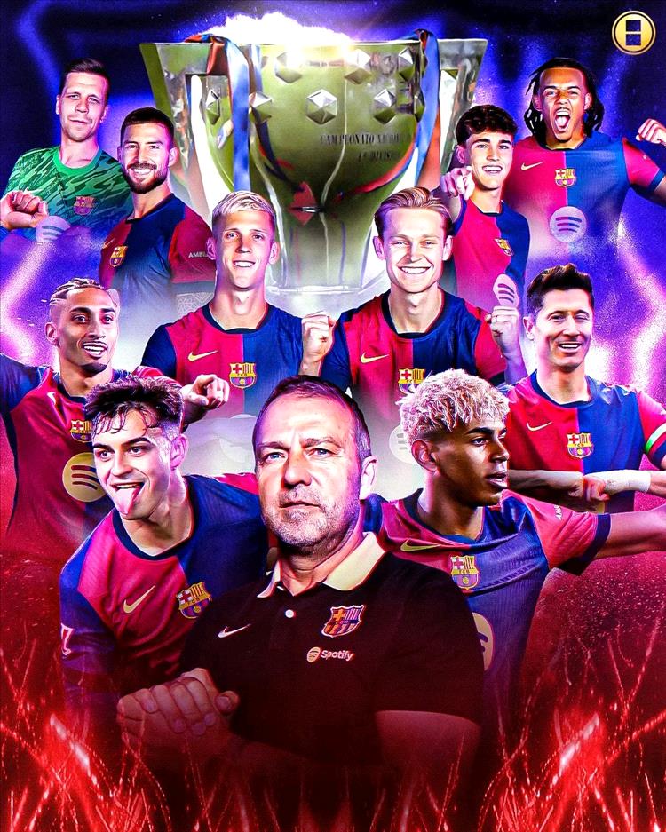 برشلونة يتوج ببطولة الليجا للمرة الـ28 في ليلة المجد الكتالونية