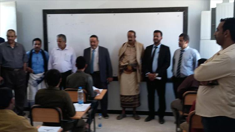 الوكيل الفاطمي يدشن الامتحانات بكلية التربيه بمديرية بيحان شبوة
