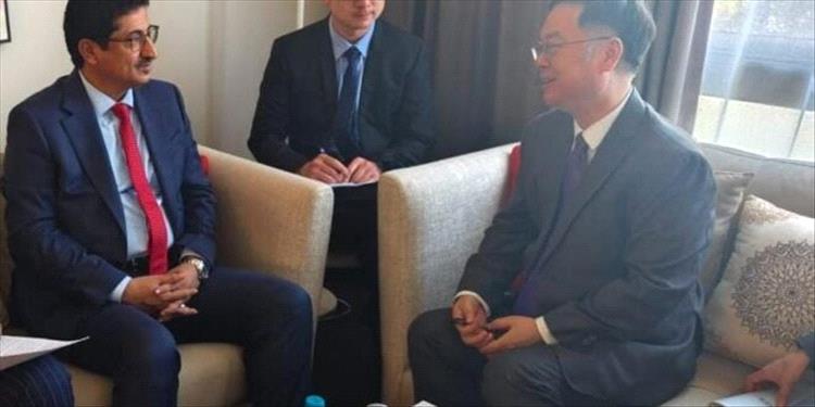 الوكيل بجاش يبحث مع مسؤول صيني تعزيز العلاقات الثنائية وتنسيق المواقف في المحافل الدولية