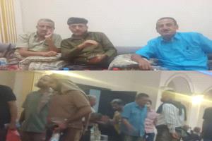 قيادات عسكرية ومدنية وشخصيات اجتماعية يقدمون العزاء للعميد احمد سعيد المليحي بوفاة صهره