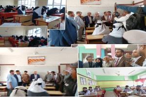 الوزير العكبري يدشن إختبارات الثانوية العامة بمديرية تبن بلحج